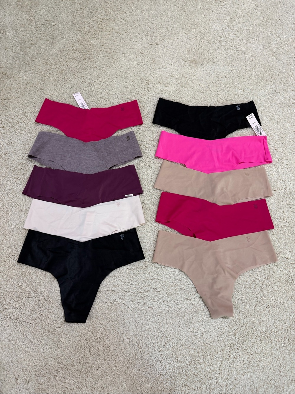 NEW NWT 10 pair Victoria’s Secret/Pink Thong Panties Size: XS